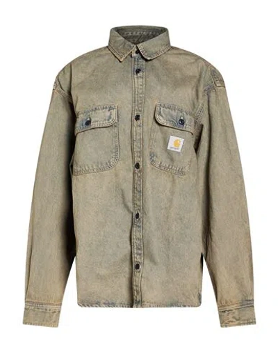 Carhartt Woman Denim Outerwear Blue Size M Cotton In Black