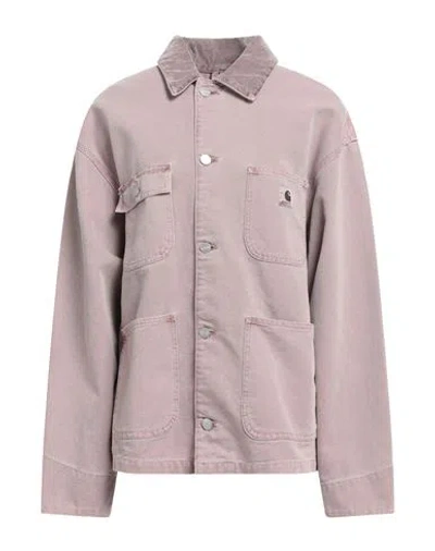 Carhartt Woman Jacket Antique Rose Size L Organic Cotton In Pink