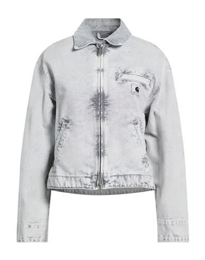 Carhartt Woman Jacket Light Grey Size L Cotton In Gray