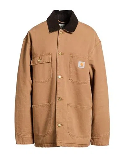 Carhartt Woman Jacket Sand Size Xl Organic Cotton In Brown