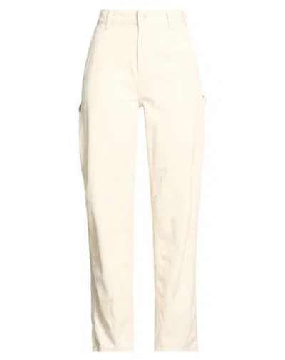 Carhartt Woman Jeans Cream Size 26 Cotton In Neutral