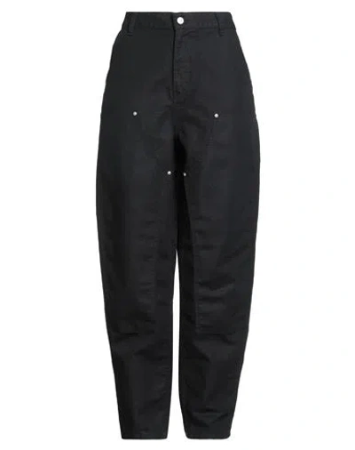 Carhartt Woman Pants Black Size 27 Cotton, Linen