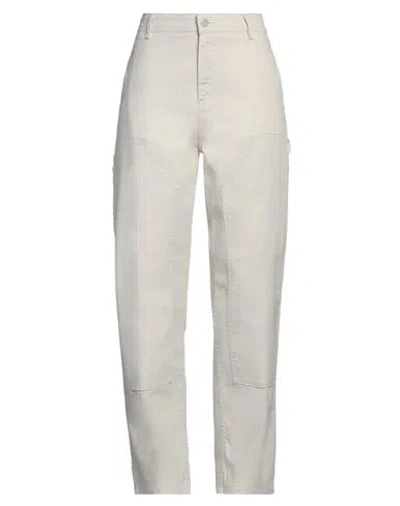 Carhartt Woman Pants Cream Size 29 Cotton, Elastane In White