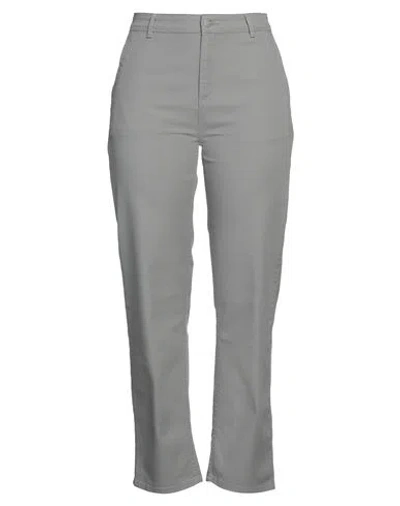 Carhartt Woman Pants Grey Size 29 Cotton, Elastane In Gray