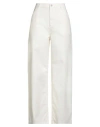 Carhartt Woman Pants Off White Size 30 Cotton, Elastane