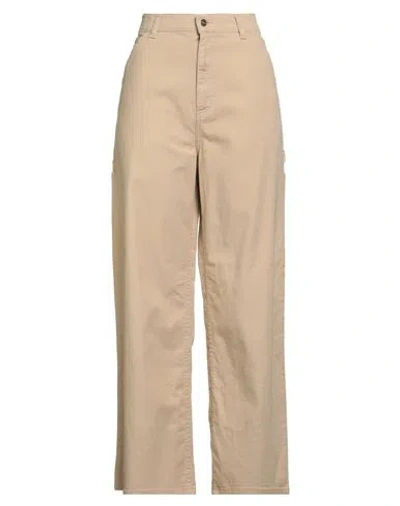 Carhartt Woman Pants Sand Size 30 Cotton, Elastane In Brown