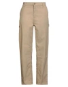 Carhartt Woman Pants Sand Size 31 Cotton, Elastane In Neutral