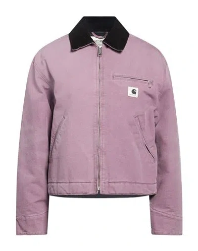Carhartt Woman Puffer Purple Size Xs Cotton