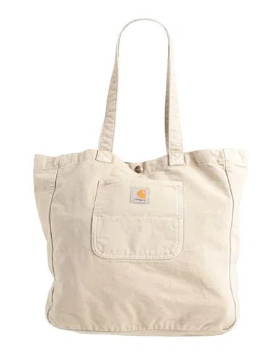 Carhartt Woman Shoulder Bag Beige Size - Organic Cotton In Sand
