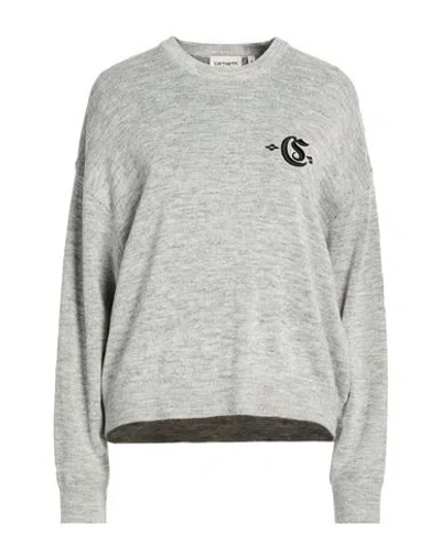 Carhartt Woman Sweater Grey Size L Acrylic, Polyamide, Wool, Viscose In White