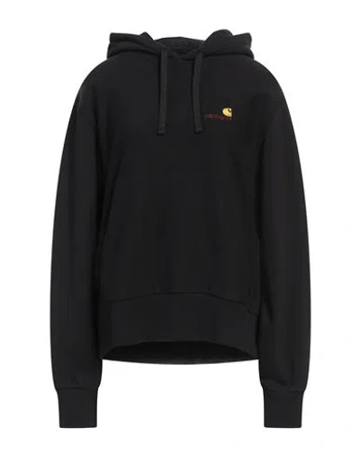 Carhartt Woman Sweatshirt Black Size M Cotton, Polyester, Elastane