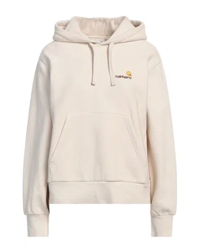 Carhartt Woman Sweatshirt Cream Size M Cotton, Polyester, Elastane In White