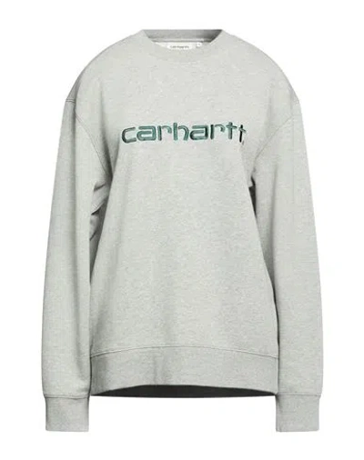 Carhartt Woman Sweatshirt Grey Size Xs Cotton, Polyester In Multi