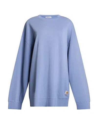 Carhartt Woman Sweatshirt Slate Blue Size S Cotton