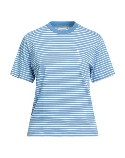 Carhartt Woman T-shirt Light Blue Size S Organic Cotton
