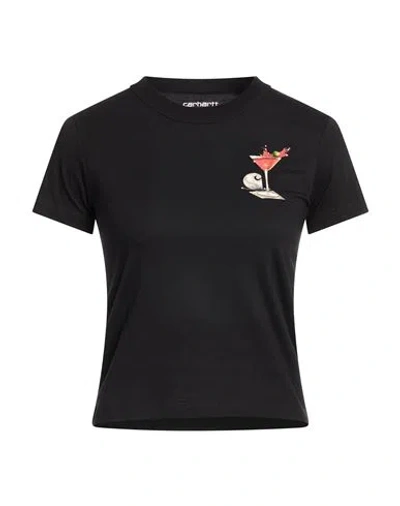 Carhartt Woman T-shirt Black Size Xs Organic Cotton