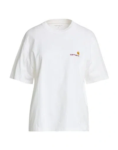 Carhartt Woman T-shirt White Size S Organic Cotton