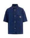 Carhartt Women Dark Blue Loose Solid Shirt In Blue