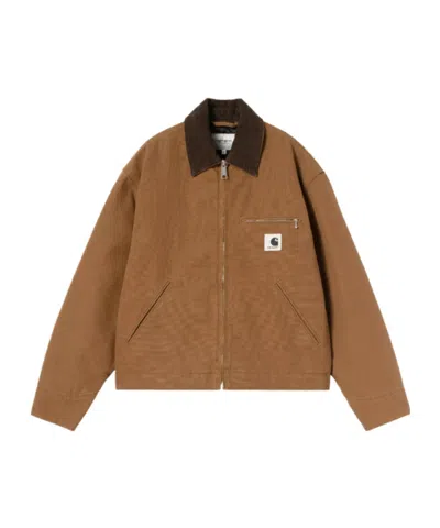Carhartt Wip Clark Cord-collar Jacket In Brown