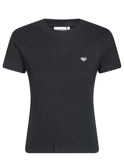 Carhartt Women's Organic Cotton Mini Heart Patch T-shirt In Nero