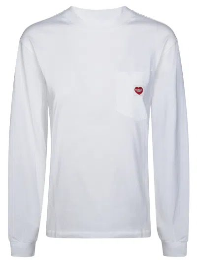 Carhartt Women's Organic Cotton Mini Pocket Small Heart T-shirt In Bianco