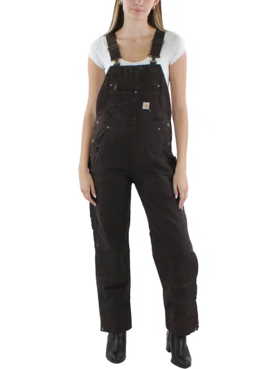 Carhartt Womens Insulated Fishing Overalls In Black