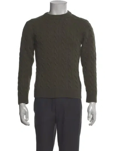Pre-owned Carhartt Wool Crew Neck Pullover In Green
