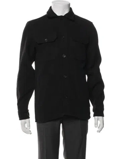 Pre-owned Carhartt Wool Long Sleeve Shirt In Black