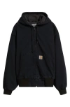 Carhartt Work In Progress Active Canvas Hooded Jacket In Black