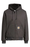 Carhartt Work In Progress Active Canvas Hooded Jacket In Gray
