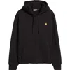 Carhartt Work In Progress American Script Cotton Blend Hoodie In Black