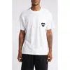 Carhartt T-shirt With Pocket And Heart Patch In White/black