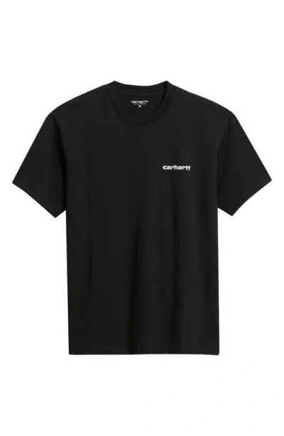 Carhartt Work In Progress Archive Lines Organic Cotton Graphic T-shirt In Black