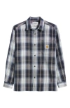 Carhartt Work In Progress Blanton Loose Fit Plaid Button-up Shirt In Blanton Check Mizar