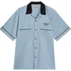 Carhartt Casual Shirt With Contrast Collar And Pockets In Blue