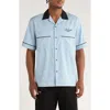Carhartt Casual Shirt With Contrast Collar And Pockets In Blue
