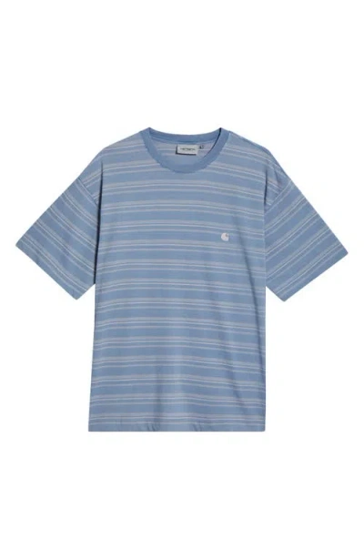 Carhartt Work In Progress Brodine Stripe T-shirt In Blue
