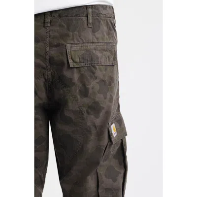 Carhartt Work In Progress Camo Cotton Duck Cargo Pants In Gray