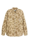 Carhartt Work In Progress Camo Duck Cotton Canvas Button-up Shirt In Camo Duck Desert Stone Washed
