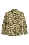 Carhartt Work In Progress Camo Duck Cotton Canvas Button-up Shirt In Multi