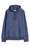 Carhartt Work In Progress Chase Cotton Blend Hoodie In Blue / Gold