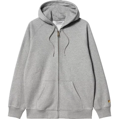 Carhartt Work In Progress Chase Cotton Blend Zip-up Hoodie In Gray