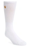 Carhartt Work In Progress Chase Crew Socks In White/gold