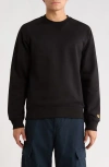 Carhartt Work In Progress Chase Crewneck Sweatshirt In Black