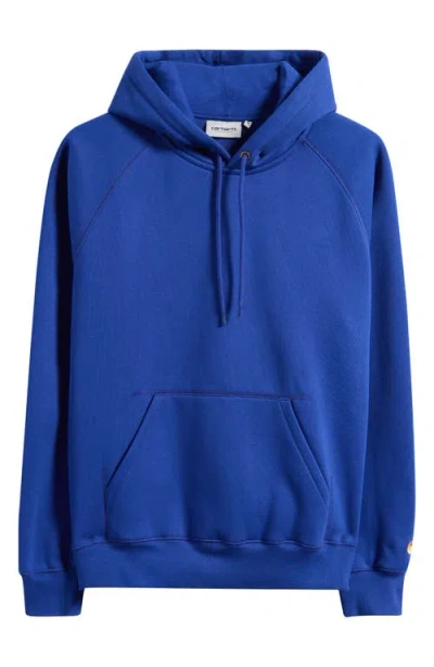 Carhartt Work In Progress Chase Fleece Hoodie In Blue
