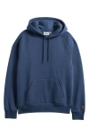 Carhartt Work In Progress Work In Progress Chase Cotton Blend Hoodie In Dusky Blue/gold