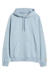Carhartt Hoodies In Frosted Blue/gold