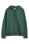 Carhartt Chase Chervil / Gold Hoodie In Green