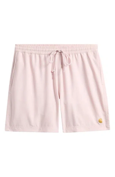 Carhartt Work In Progress Chase Swim Trunks In Pink