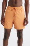 Carhartt Work In Progress Chase Swim Trunks In Orange